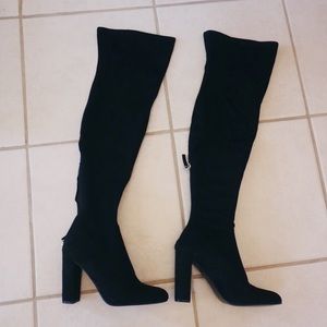 Steve Madden Black Emotions Thigh High Boots NWT
